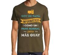 latostadora Camiseta Manga Corta Soy Un Papá Informático, como Un Papá Normal Pero para Hombre - Army M - Ref. 1319221-P