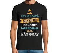 latostadora Camiseta Manga Corta Soy Un Papá Ingeniero, como Un Papá Normal, Pero para Hombre - Negro L - Ref. 1319223-P