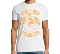 latostadora Camiseta Manga Corta The Soul of Rock and Roll para Hombre - Blanco M - Ref. 2791719-P