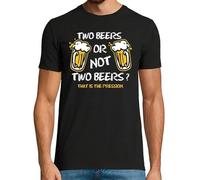 latostadora Camiseta Manga Corta Two Beers Or Not Two Beers? That Is The Pression. para Hombre - Negro XL - Ref. 615195-P