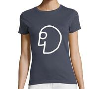 latostadora Camiseta Manga Corta UN 6 Y UN 4 LA Cara DE TU Retrato para Mujer - Gris Ratón M - Ref. 1933011-P