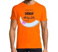 latostadora Camiseta Manga Corta Vaig Com Cagalló per Séquia para Hombre - Naranja XL - Ref. 1789060-P
