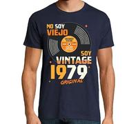 latostadora Camiseta Manga Corta Vintage 1979 para Hombre - Azul Marino XL - Ref. 2217093-P