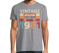 latostadora Camiseta Manga Corta Vintage 1981 para Hombre - Gris Vigoré XL - Ref. 3429095-P
