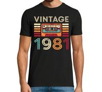 latostadora Camiseta Manga Corta Vintage 1981 para Hombre - Negro 3XL - Ref. 3429095-P