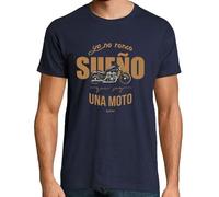 latostadora Camiseta Manga Corta Yo No Ronco, Sueño Que Soy Una Moto para Hombre - Azul Marino XL - Ref. 8651408-P