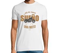 latostadora Camiseta Manga Corta Yo No Ronco, Sueño Que Soy Una Moto para Hombre - Blanco XXL - Ref. 8651408-P