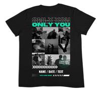 Latostadora Camiseta Personalizada Boyfriend Girlfriend - Pareja Foto Collage Texto - Only You Personalizable - Regalo Navidad Personalizado San Valentín