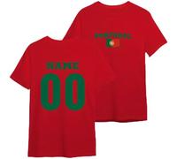 latostadora Camiseta Portugal 2026 Personalizada - Camiseta Personalizada Fútbol Selección País - Nombre y Número - Equipo Portugal Unisex