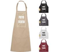 latostadora Delantal Personalizado Con o Sin Bolsillo - Delantales Personalizados Hombre Mujer - Delantales Personalizar - Regalos Personalizados Delantal Personalizable Foto - Personalised Apron