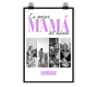 latostadora Poster Mamá Con Fotos Personalizadas - Cuadro Personalizado Con Foto Madre - Cuadro Mamá - Regalos Dia de la Madre