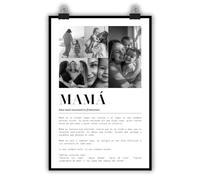 latostadora Poster Mamá Con Fotos Personalizadas - Cuadro Personalizado Con Foto Madre - Cuadro Mamá - Regalos Dia de la Madre