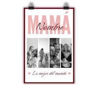 latostadora Poster Mamá Con Fotos Personalizadas - Cuadro Personalizado Con Foto Madre - Cuadro Mamá - Regalos Dia de la Madre