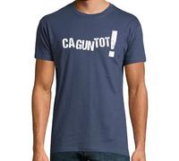 latostadora Samarreta en Català CAGUNTOT - Samarreta Home Màniga Curta Home - Denim 3XL - Ref. 3366261-P