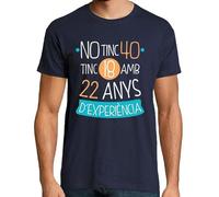 latostadora Samarreta en Català No Tinc 40 Tinc 18 Amb 22 Anys D Experiència, Home - Azul Marino XL - Ref. 2515922-P