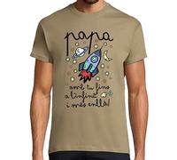 latostadora Samarreta en Català Papa Amb Tu Fins A L Infinit I Més Enllà Home - Caqui XL - Ref. 2674380-P
