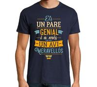 latostadora Samarreta en Català Pare Genial AVI Meravellós Home - Samarretes Catalanes - Camisetas en Catalán - Regals Originals Catalunya i Llengua Catalana - Ref. 2693831-P