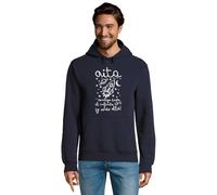 latostadora Sudadera con Capucha Aita Contigo hasta El Infinito para Hombre - Azul Marino 3XL - Ref. 2305102-P