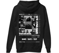 latostadora Sudadera Personalizada Boyfriend Girlfriend - Sudadera con Capucha Pareja Foto Collage Texto - Jersey Hoodie Only You Personalizable - Regalo Navidad Pareja Personalizado San Valentín