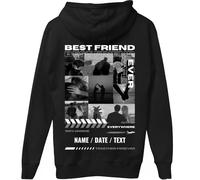 latostadora Sudadera Personalizada Boyfriend Girlfriend - Sudadera con Capucha Pareja Foto Collage Texto - Jersey Hoodie Only You Personalizable - Regalo Navidad Pareja Personalizado San Valentín