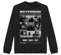 latostadora Sudadera Personalizada Boyfriend Girlfriend - Sudadera con Capucha Pareja Foto Collage Texto - Jersey Hoodie Only You Personalizable - Regalo Navidad Pareja Personalizado San Valentín