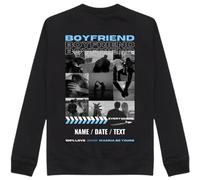 latostadora Sudadera Personalizada Boyfriend Girlfriend - Sudadera con Capucha Pareja Foto Collage Texto - Jersey Hoodie Only You Personalizable - Regalo Navidad Pareja Personalizado San Valentín