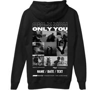 latostadora Sudadera Personalizada Boyfriend Girlfriend - Sudadera con Capucha Pareja Foto Collage Texto - Jersey Hoodie Only You Personalizable - Regalo Navidad Pareja Personalizado San Valentín