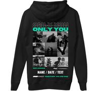 latostadora Sudadera Personalizada Boyfriend Girlfriend - Sudadera con Capucha Pareja Foto Collage Texto - Jersey Hoodie Only You Personalizable - Regalo Navidad Pareja Personalizado San Valentín