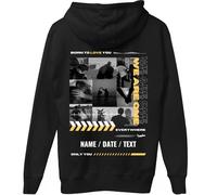 latostadora Sudadera Personalizada Boyfriend Girlfriend - Sudadera con Capucha Pareja Foto Collage Texto - Jersey Hoodie Only You Personalizable - Regalo Navidad Pareja Personalizado San Valentín
