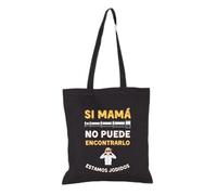 latostadora Tote Bag Tela Dia De La Madre - Bolsa De Algodon Que Regalar a Tu Madre - Regalo Navidad Madre Mama - Regalos Originales Para Mujer - Si Mama No Puede Encontrarlo