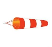 LatoYard 150cm Windsock Rip-Stop Tela Dirección del viento Bolsa de calcetín para monitoreo de agricultura de aviación (rojo+blanco)