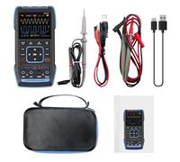 LatoYard 2C53T - Señal de multímetro osciloscopio portátil 3 en 1, 50 MHz 250 MS/s para doble canal, 4.5 dígitos verdadero RMS, función DDS de 50 kHz, batería de 3000 mAh, reparación de electrónica de