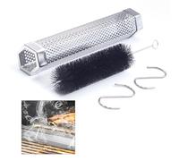 LatoYard 30,5 cm para parrillas de barbacoa de tubo de acero inoxidable, caja hexagonal de pellets de madera para ahumar frío y caliente sobre queso de carne