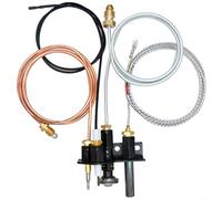 LatoYard 69L17 Gas natural para montaje piloto para chimeneas Lennox de ventilación directa, kit de encendido completo con termopar, reemplazo de metal fácil de instalar