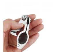 LatoYard Accesorio Bimini con bisagras de acero inoxidable 316 de grado marino para tubos de 22 a 32 mm, abrazadera de tubo pulida con espejo para marco superior de barco y accesorios de parasol de