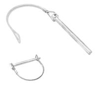 LatoYard Acoplador de remolque en forma de D, bloqueo de pasador de enganche de seguridad, 63 mm x 70 mm, gancho de remolque de acero inoxidable para aplicaciones de remolque y pivotes resistentes