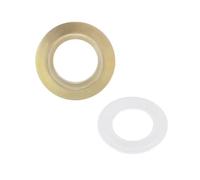 LatoYard Adaptador de botón de descarga dual de 38 mm a 48 mm 58 mm para kit de conversión de tanque con placa inferior para reparación de baño, color plateado
