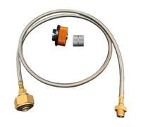 LatoYard Adaptador de estufa de camping de acero inoxidable de 70 cm, conector de cilindro de gas para cocinar al aire libre, senderismo y picnic, para Rusia y Alemania estándar para estufas de gas