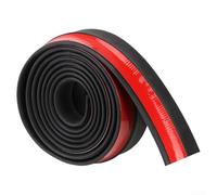 LatoYard Alerón divisor de borde para parachoques delantero de coche, 2,5 m, protector de goma flexible para coches, camiones y SUV, color negro