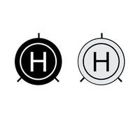 LatoYard Almohadilla de aterrizaje plegable UAV para drones DJI, alfombrilla de aterrizaje de nailon de 110 cm con clavos de estabilidad, bordes reflectantes, portátil para uso en exteriores