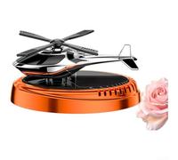 LatoYard Ambientador giratorio para coche con energía solar, diseño de avión, para ventilación de coche, 4 opciones de aroma, color azul