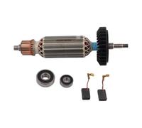 LatoYard Armadura de metal para rotor 515611-3 AC220V-240V compatible con amoladoras 9556N B9557HN 9558NB, incluye 2 rodamientos y cepillos de carbono