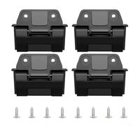 LatoYard Bisagras de refrigeración negras con tornillos para modelos Igloo 25QT 52QT 72QT BMX, piezas de repuesto de plástico para cofres de hielo al aire libre, simple (4 juegos)