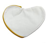 LatoYard Bolsa con cordón en forma de corazón, bolsa de lona en blanco para manualidades para cosméticos y suministros escolares, bolsa de almacenamiento (F)
