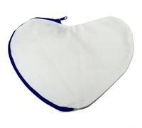 LatoYard Bolsa con cordón en forma de corazón, bolsa de lona en blanco para manualidades para cosméticos y suministros escolares, bolsa de almacenamiento (G)