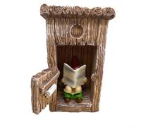 LatoYard Bonita estatua de gnomo de jardín de resina, adorno de césped alegre para espacio al aire libre, figura resistente a la intemperie para camino de patio, 13 cm
