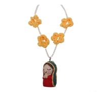 LatoYard Bonito abalorio de resina para coche, diseño de Virgen María, estatua religiosa hecha a mano de 8 cm para decoración interior del vehículo y protección espiritual (modelo A)