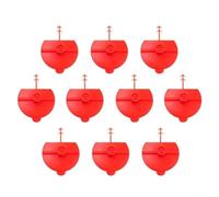 LatoYard Boquilla de pulverización plana para pistola aplicadora de espuma de poliuretano, paquete de 10, color rojo, compatible con herramientas de calafateo y sellador