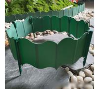 LatoYard Borde de jardín para césped, bordes de cama de flores, caminos y patios flexibles, material de polipropileno con estacas de instalación