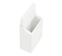 LatoYard Buzón de madera en miniatura con tapa abatible para casa de muñecas, jardín, proyecto de pintura, 4,5 x 2,6 x 7 cm (blanco)